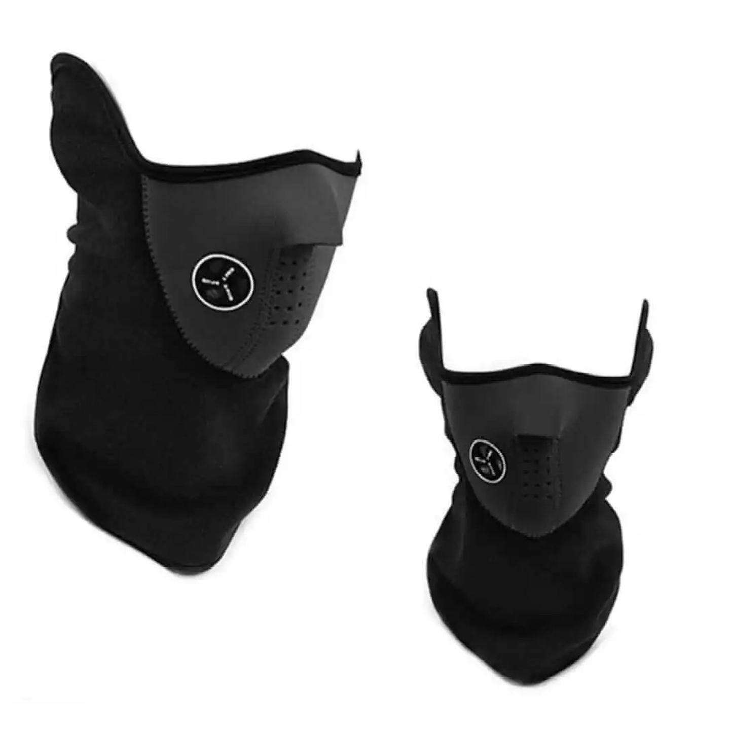 Máscara Moto o Bicicleta de Neopreno y Polar Negro 3