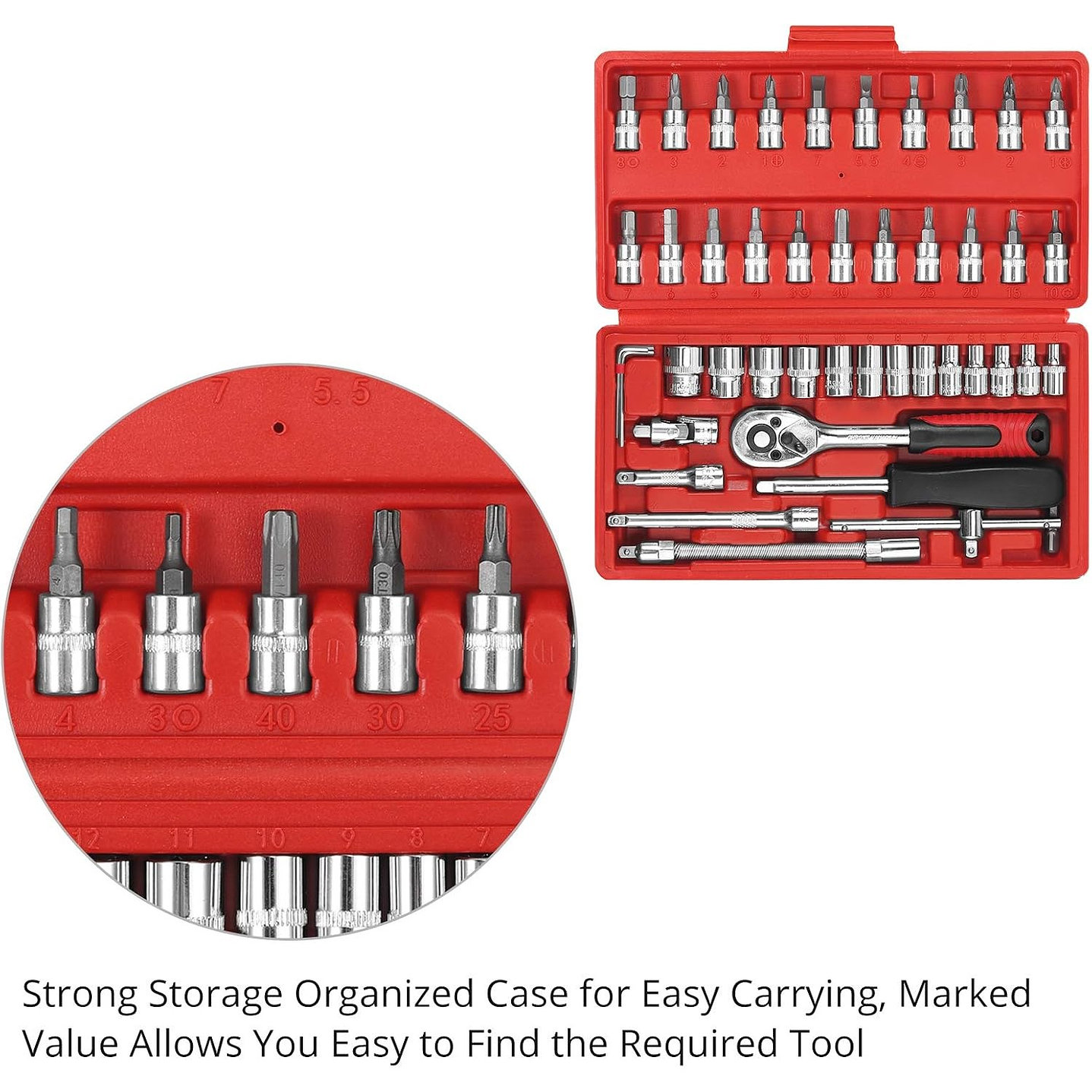 Set Juego Caja De Dados Chicharra 1/4 46 Piezas CR-V 5
