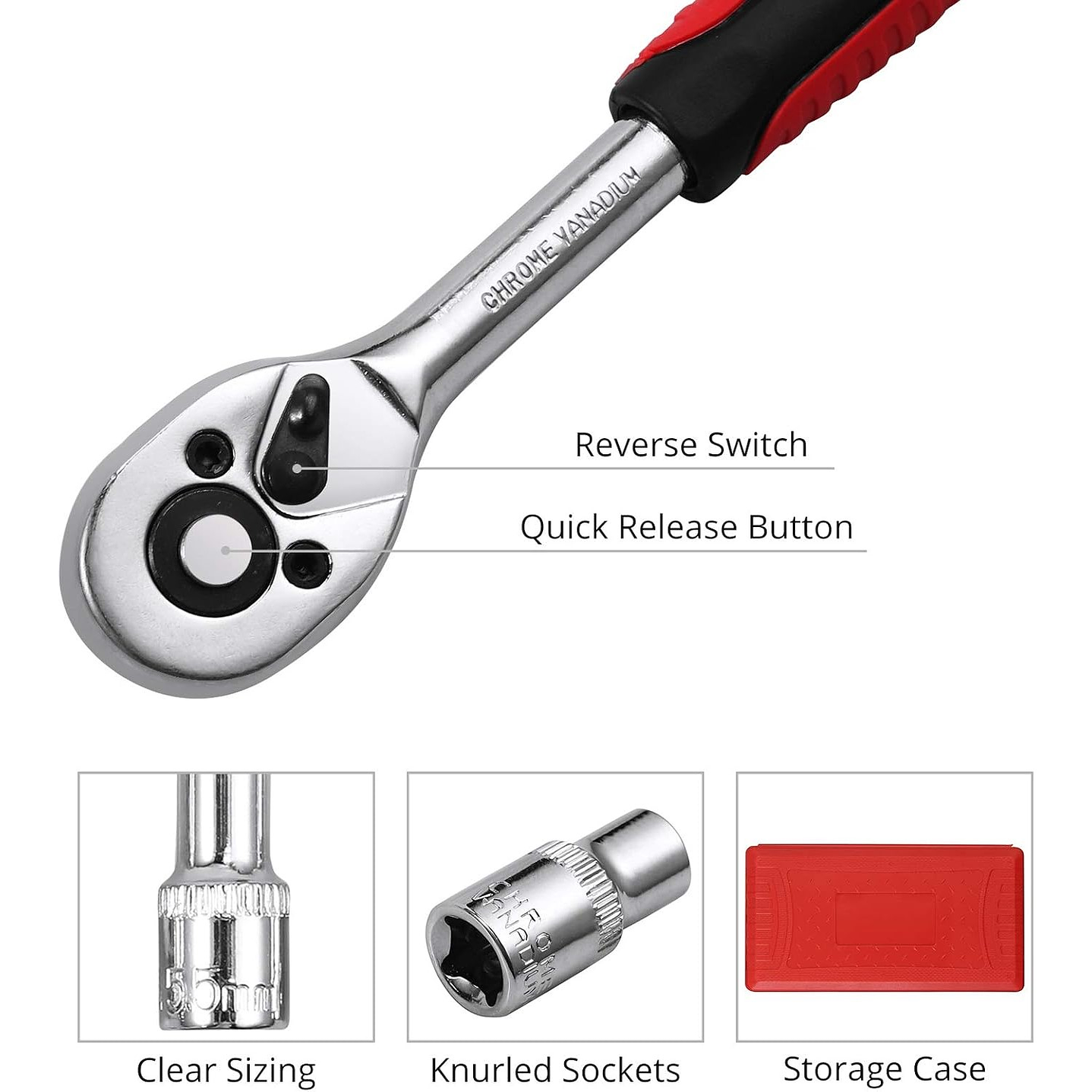 Set Juego Caja De Dados Chicharra 1/4 46 Piezas CR-V 7