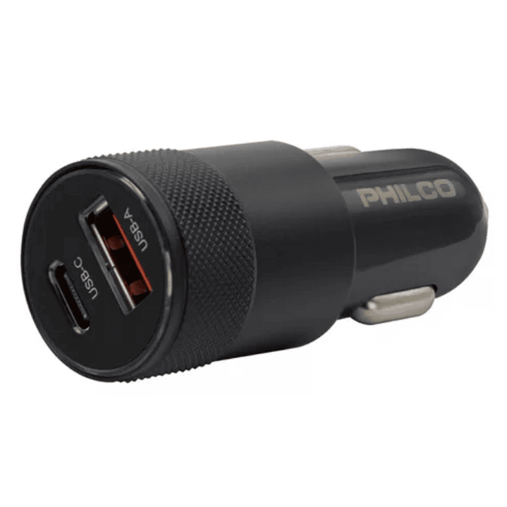 Cargador de Auto USB de 2 Puertos Philco FLP2552B Negro 2
