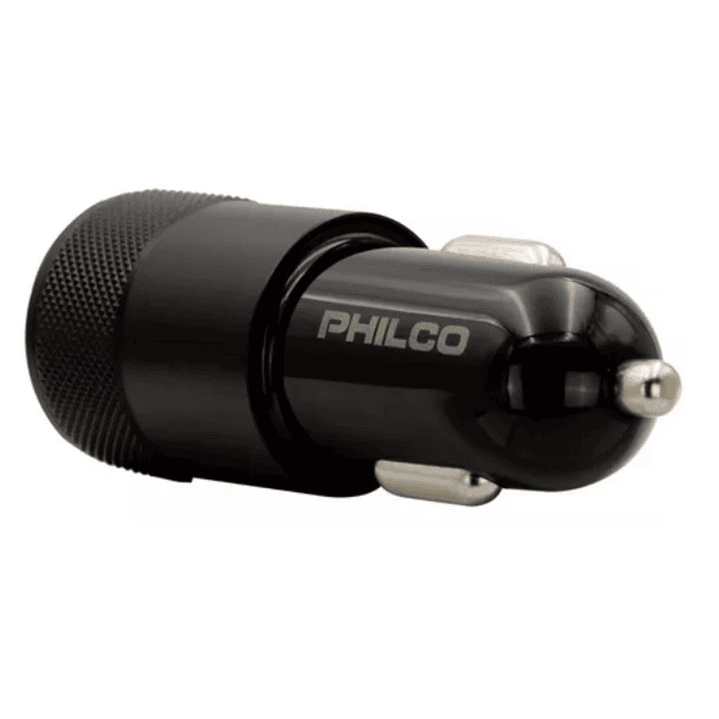 Cargador de Auto USB de 2 Puertos Philco FLP2552B Negro 3