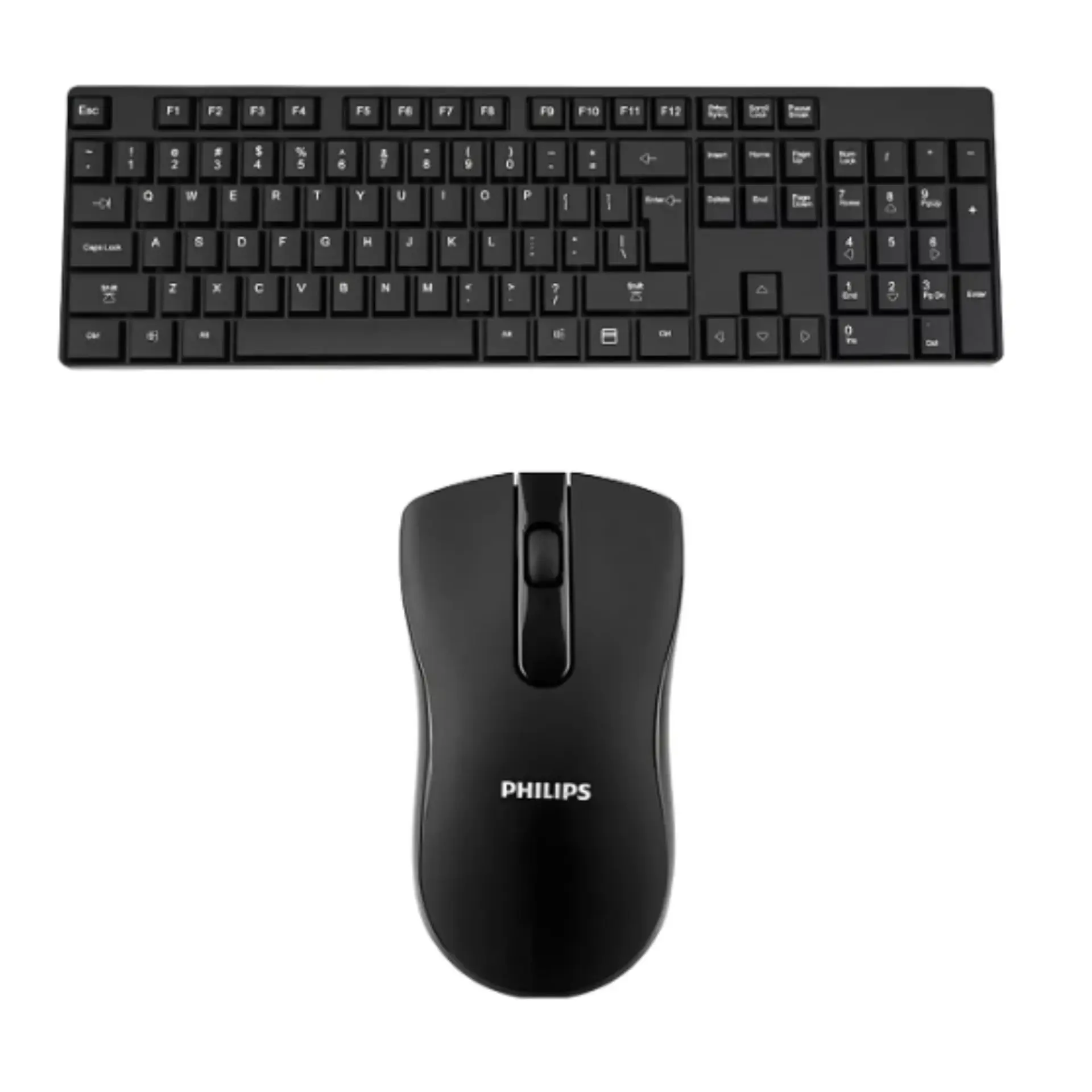 Kit Teclado y Mouse Inalámbrico Philips SPT6501B Negro 2