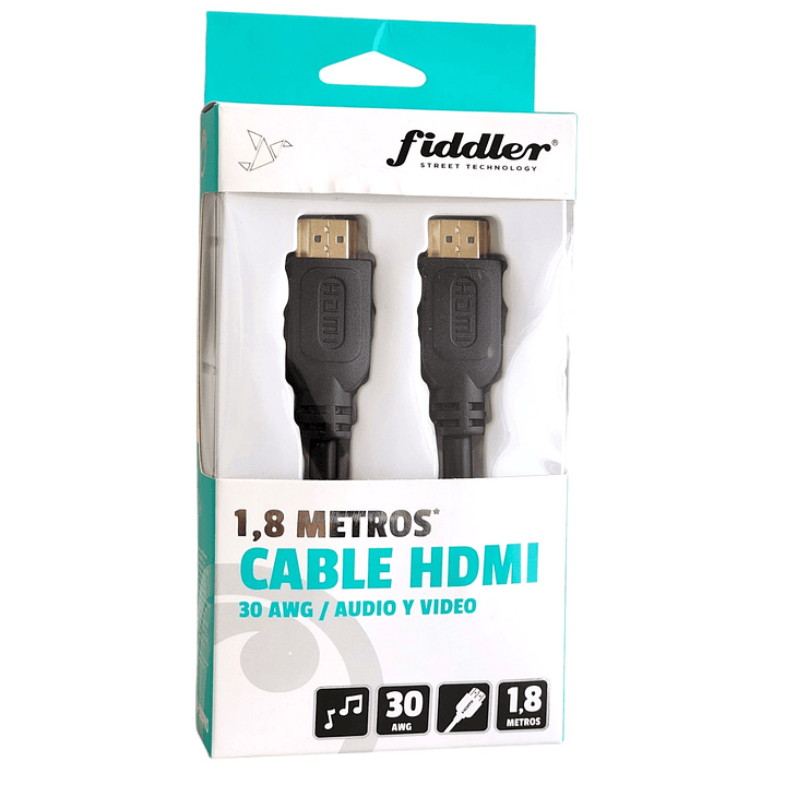 Cable HDMI 30AWG 1.8mt Fiddler 5