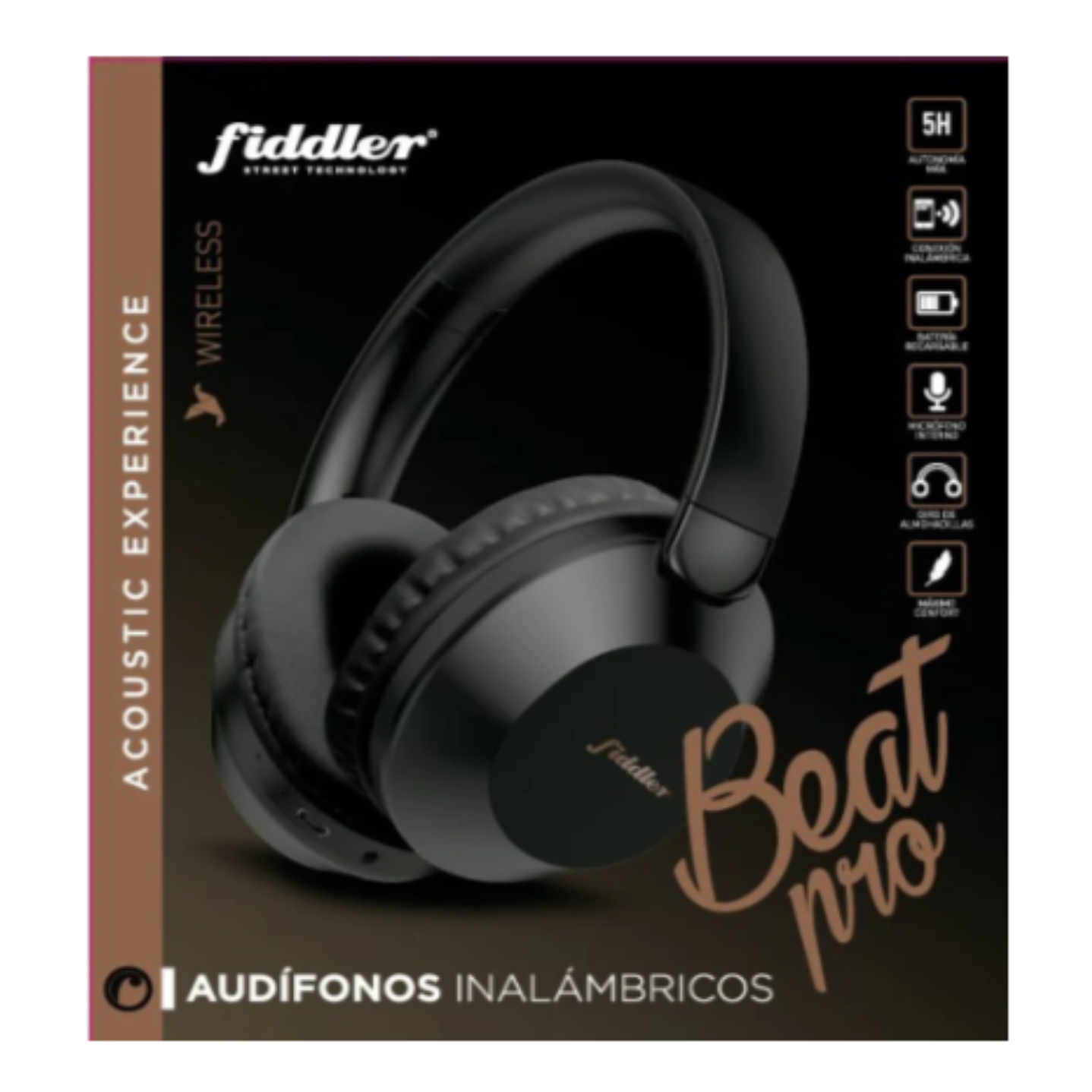 Audífono Inalámbrico Fiddler Beat Pro FDB68PRO Negro 3