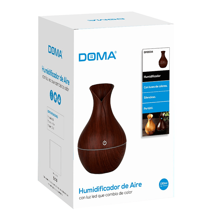 Humidificador 130 Ml Purificador De Aire Doma DM0034BR 2