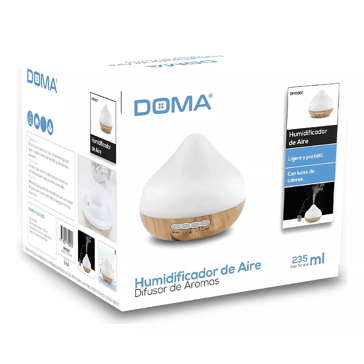 Humidificador 140ml Purificador De Aire DM0007 Doma 3
