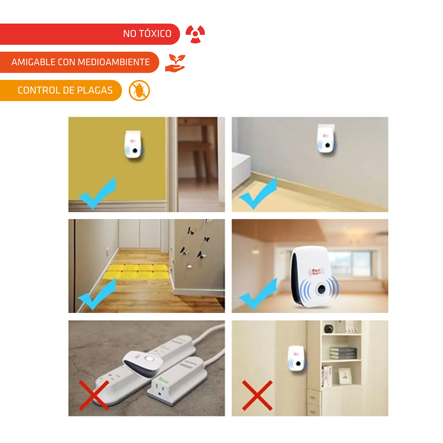 Repelente Ultrasónico de Plagas Dblue DBREM48 8