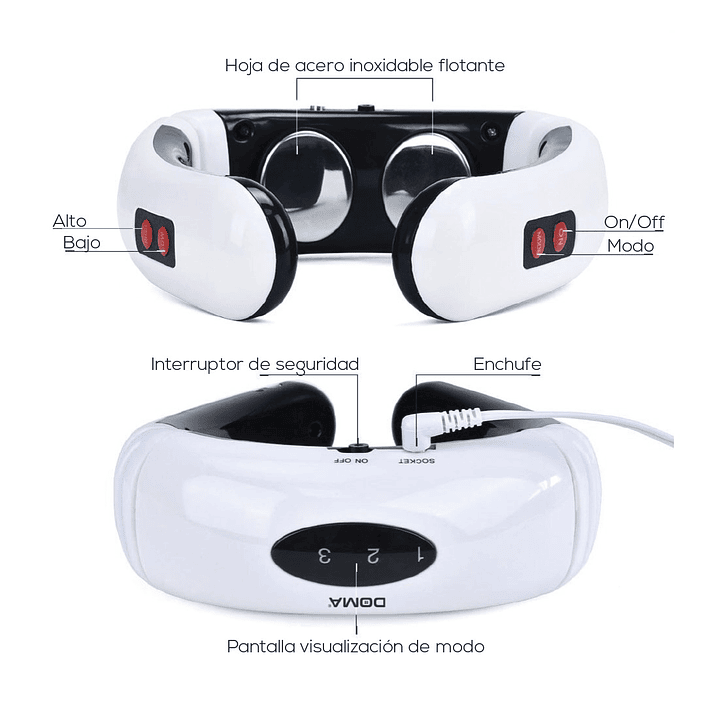 Masajeador Electroestimulador De Cuello Cervical DM0004 2