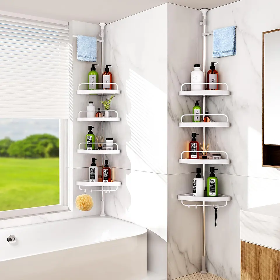 Organizador Esquinero Ducha Baño Multiuso 4 Niveles Ajustable 9