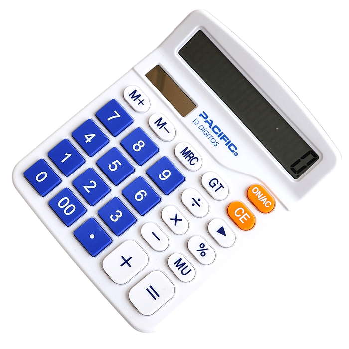 Calculadora Electrónica Pacific 12 dig PAC01122BL Azul 1