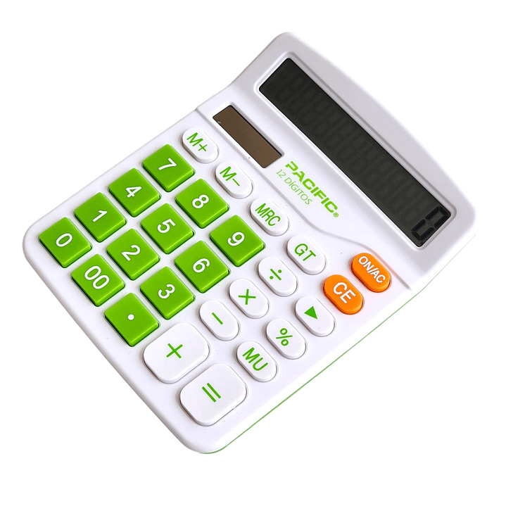 Calculadora Electrónica Pacific 12 dig PAC01122G Verde 1