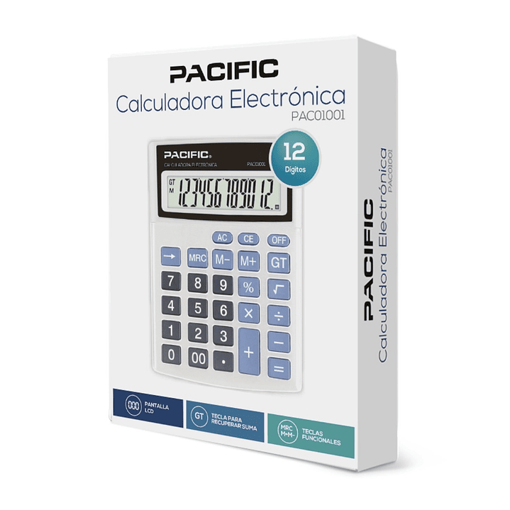 Calculadora Electrónica Pacific 12 Digitos PAC01001 5