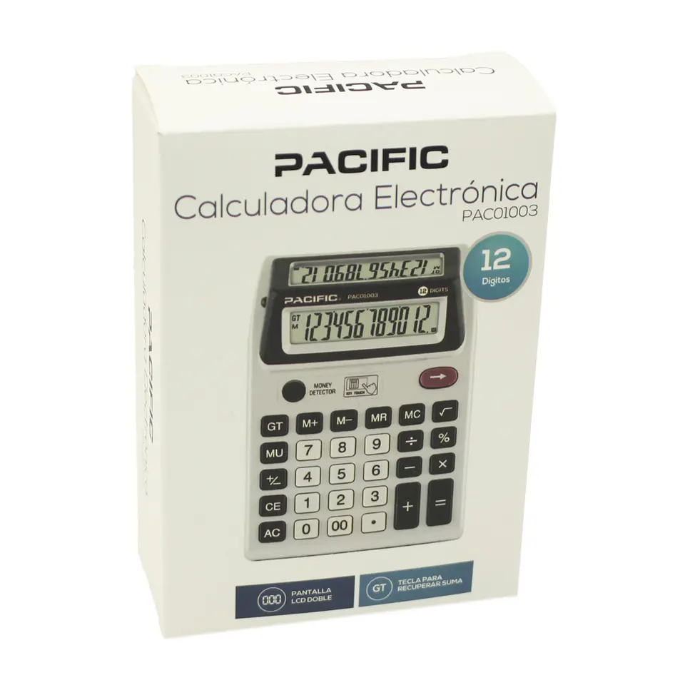 Calculadora Doble Pantalla Detector Billetes Falsos PAC01003 Pacific 4