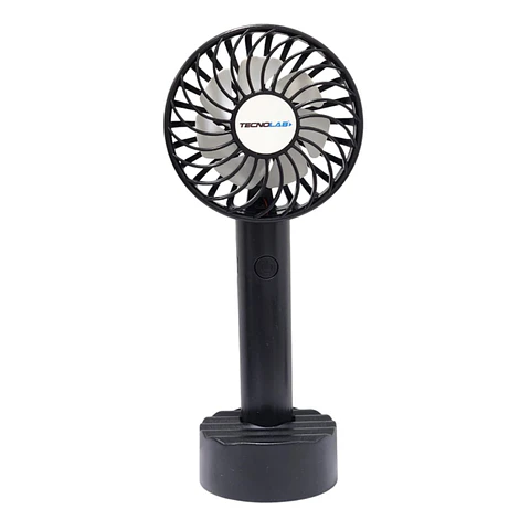 Ventilador Recargable Portátil Con Soporte Negro TL672BK