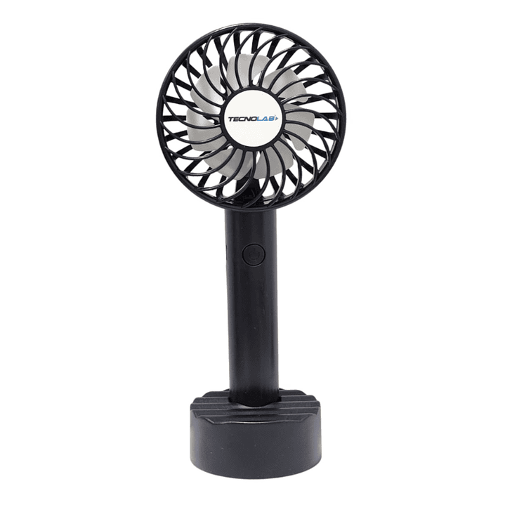 Ventilador Recargable Portátil Con Soporte Negro TL672BK 1