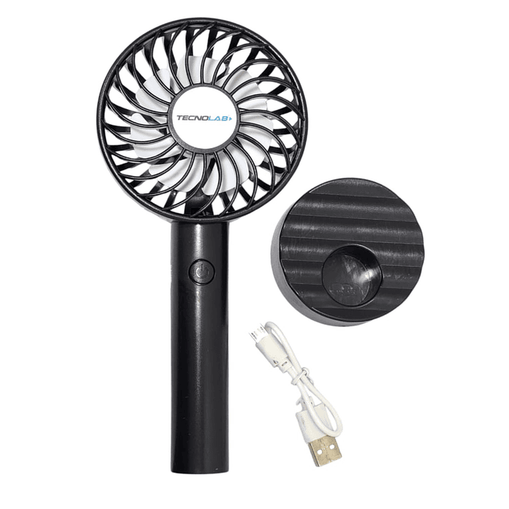 Ventilador Recargable Portátil Con Soporte Negro TL672BK 2