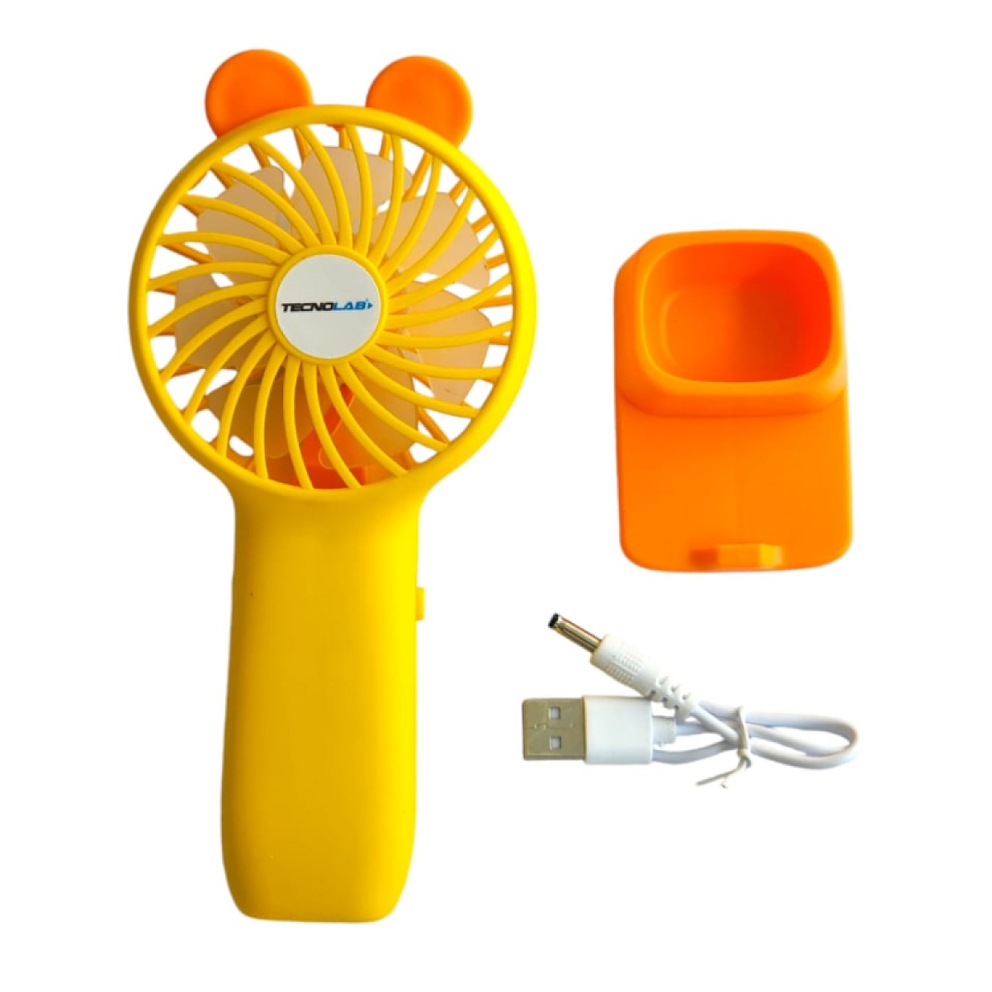 Mini Ventilador Portátil Recargable Amarillo TL672O 2