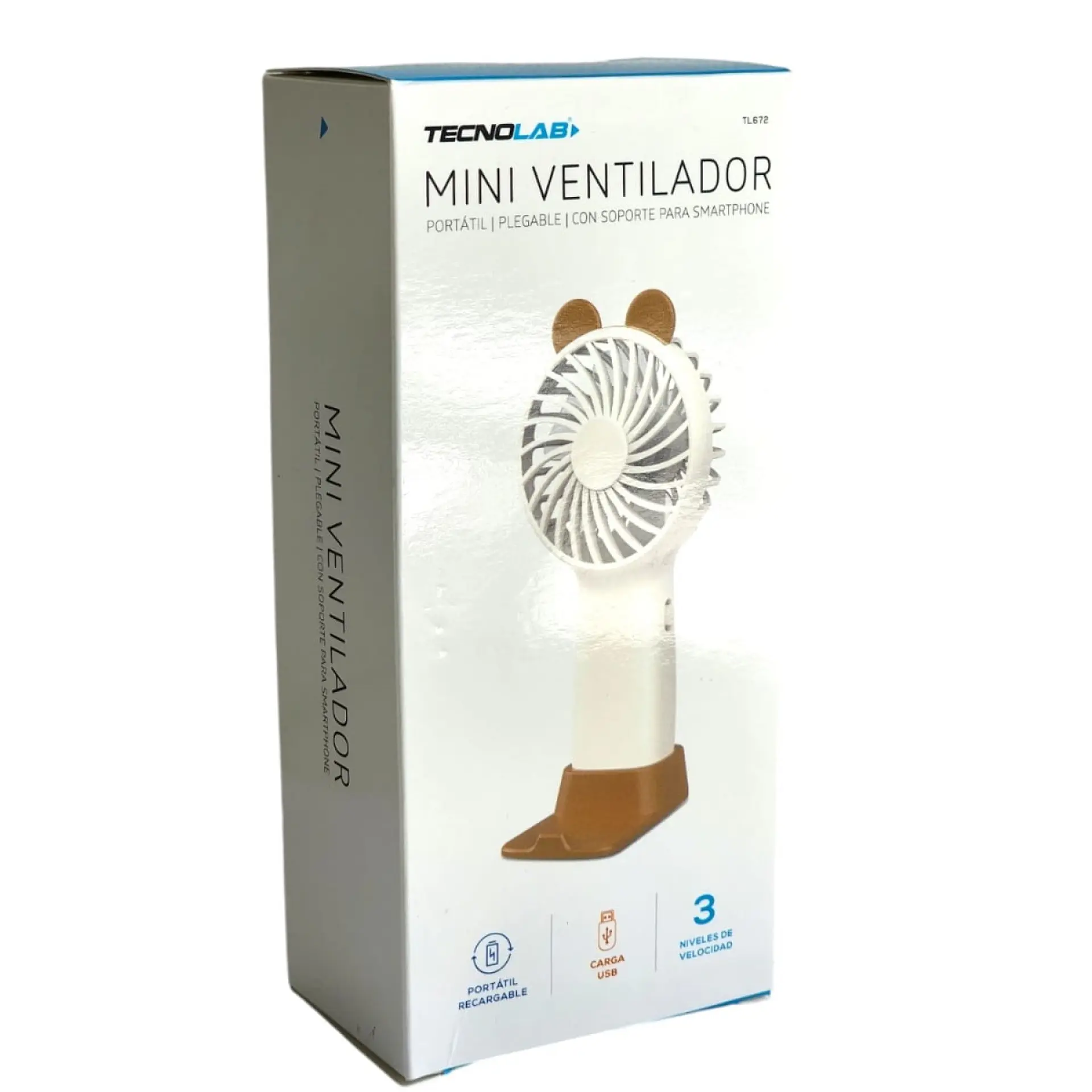 Mini Ventilador Portátil Recargable Blanco TL672W 6