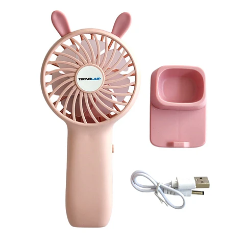 Mini Ventilador Portátil Recargable Rosa TL672P