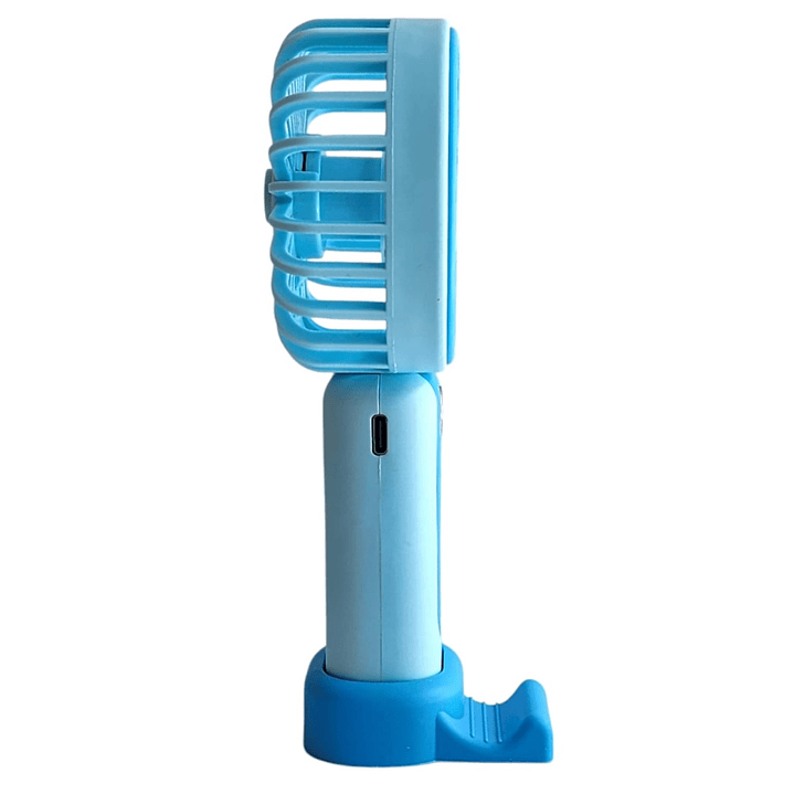 Mini Ventilador Recargable Portátil Azul Tecnolab TL669BL 4