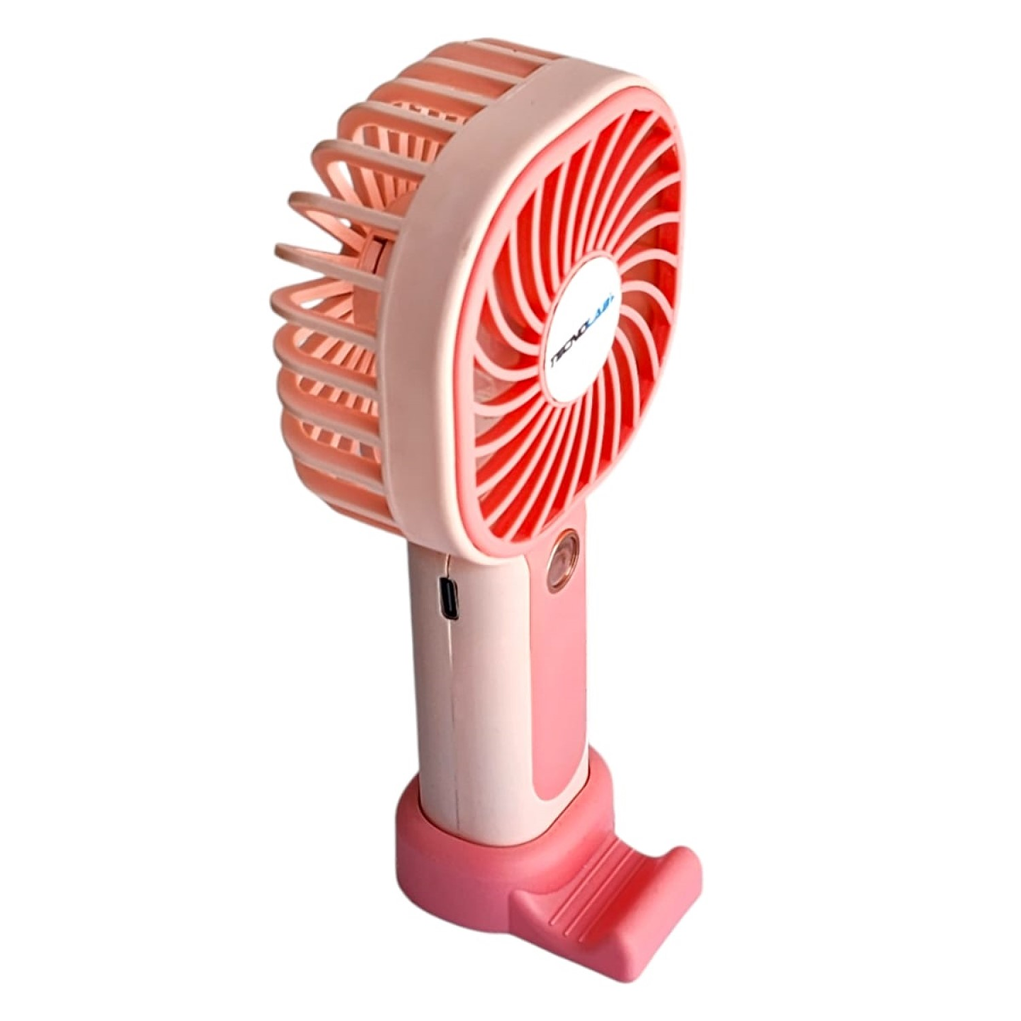 Mini Ventilador Recargable Portátil Rosa Tecnolab TL669P 5