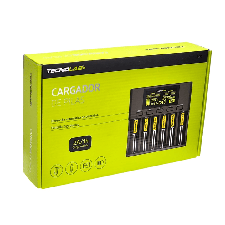 Cargador de Pilas Universal Carga Rápida para 6 Pilas TL110 5