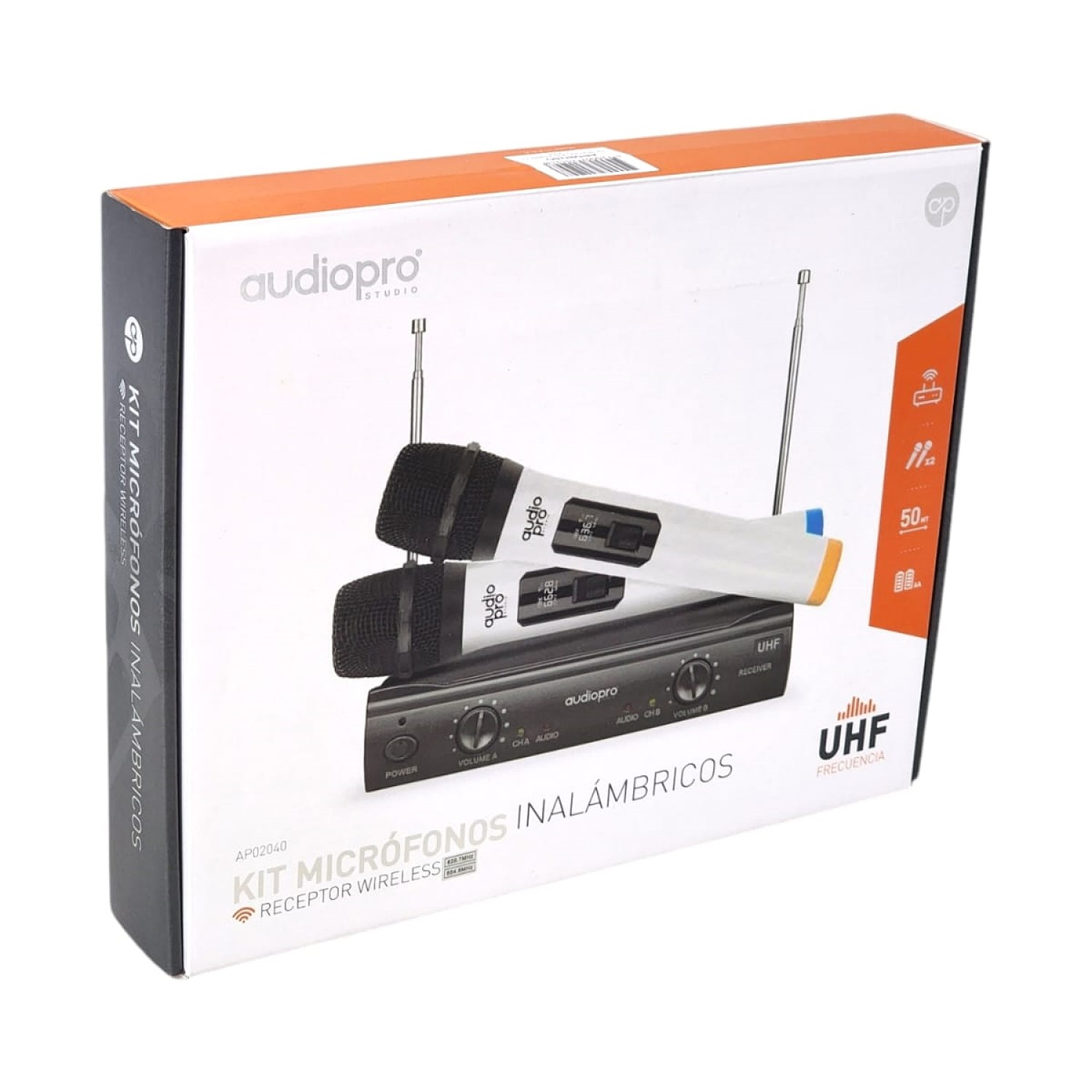 Kit 2 Micrófonos inalámbricos UHF AP02040 8