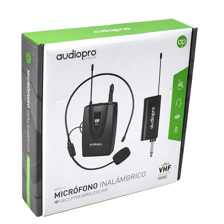 Micrófono inalámbrico Cintillo Audiopro VHF AP02112 5