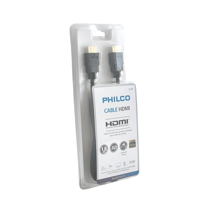 Cable Hdmi 1.8mts Philco Full HD v1.4 1