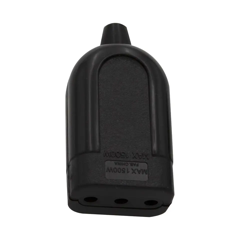 Enchufe Hembra Negro Philco 2P+T 2500w 79303 2