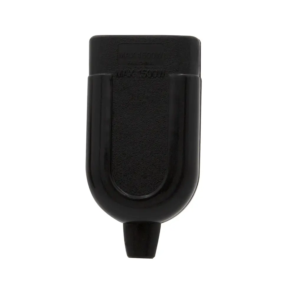 Enchufe Hembra Negro Philco 2P+T 2500w 79303 3