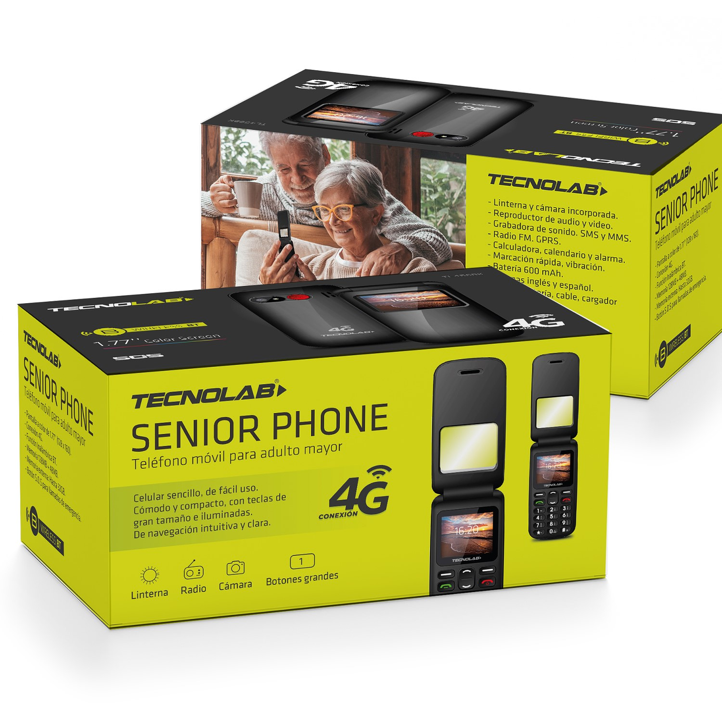 Teléfono 4g Senior Adulto Mayor Tecnolab Tl456bk 4