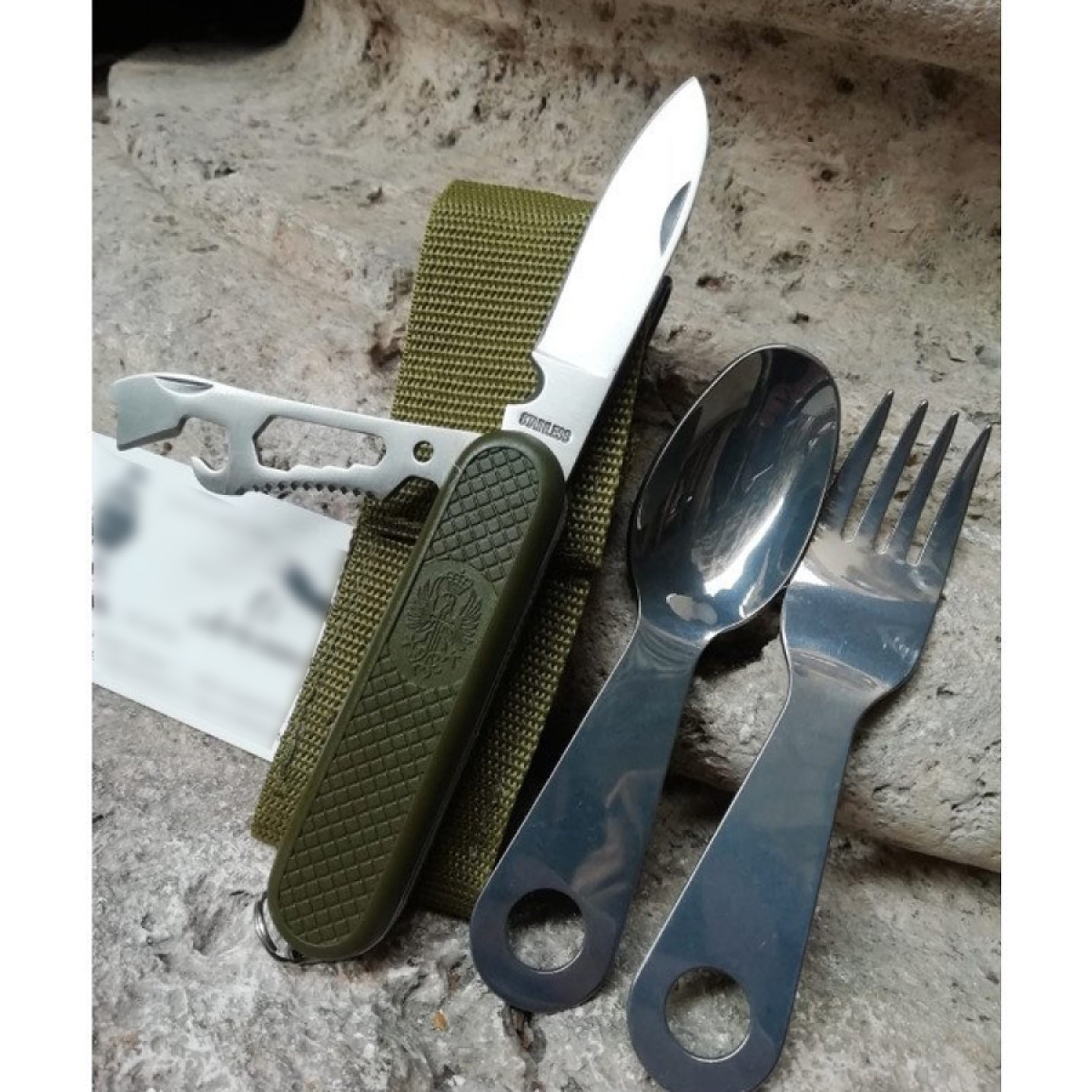 Set de navaja para camping + Cuchara y tenedor DBG1351 5