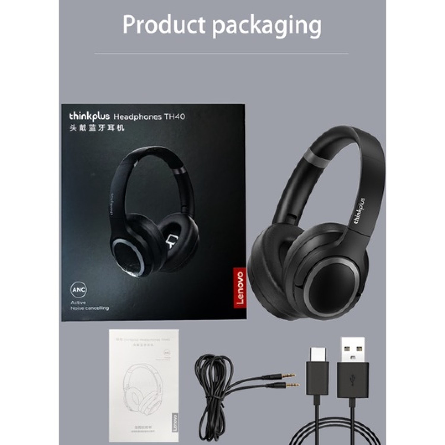 Audífonos Inalámbricos Lenovo TH40 NEGRO ANC 3