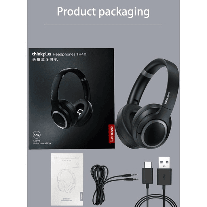 Audífonos Inalámbricos Lenovo TH40 Blanco ANC 3