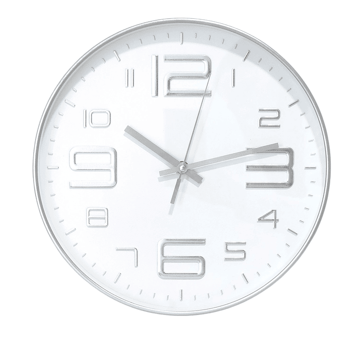 Reloj de Pared Decorativo 30cm Plateado DBREL04 1
