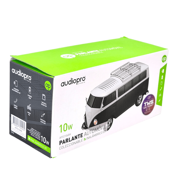 Parlante Diseño Mini Bus WC BT Audiopro AP02106BK 7