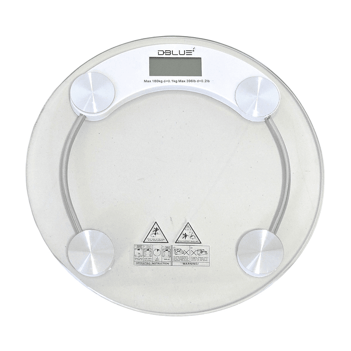 Balanza Digital de Baño Vidrio Templado Dblue Circular 1