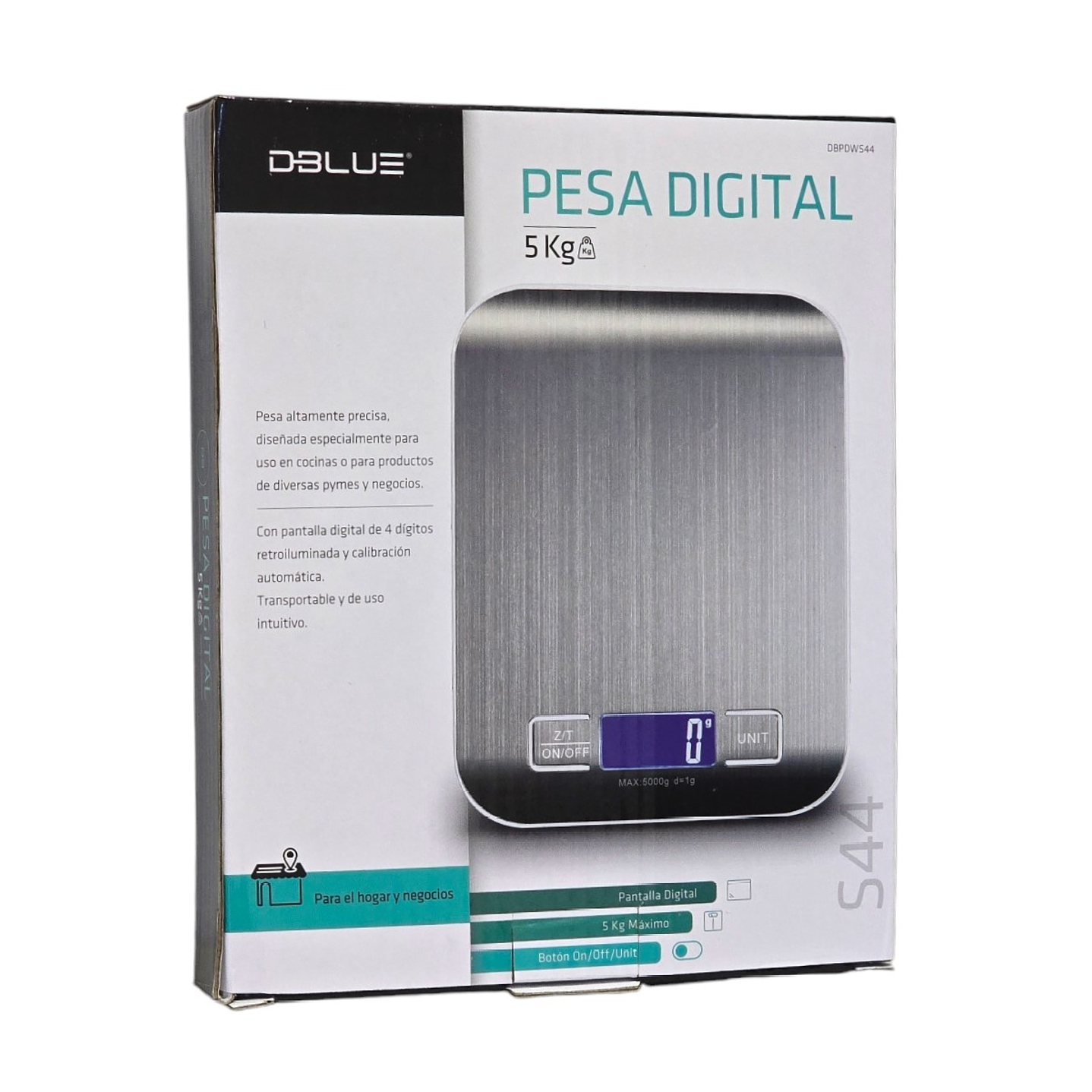 Pesa Balanza Digital Cocina Acero Dblue 5kg DBPDWS44 4