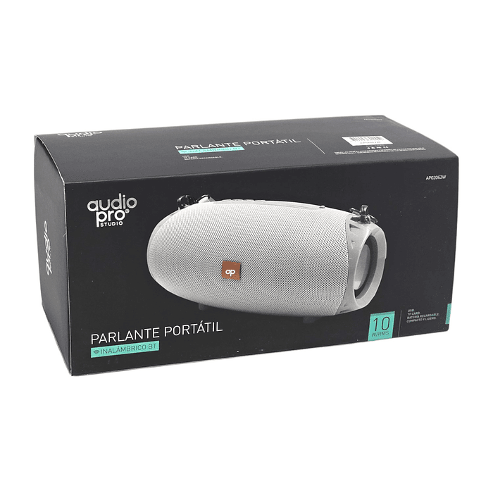 Parlante Inalámbrico BT Audiopro Usb/Sd AP02062W Gris  2