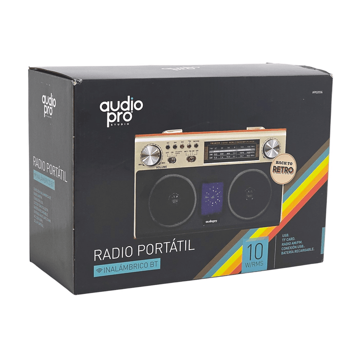 Radio Retro BT Vintage Audiopro Portátil AP02056 5