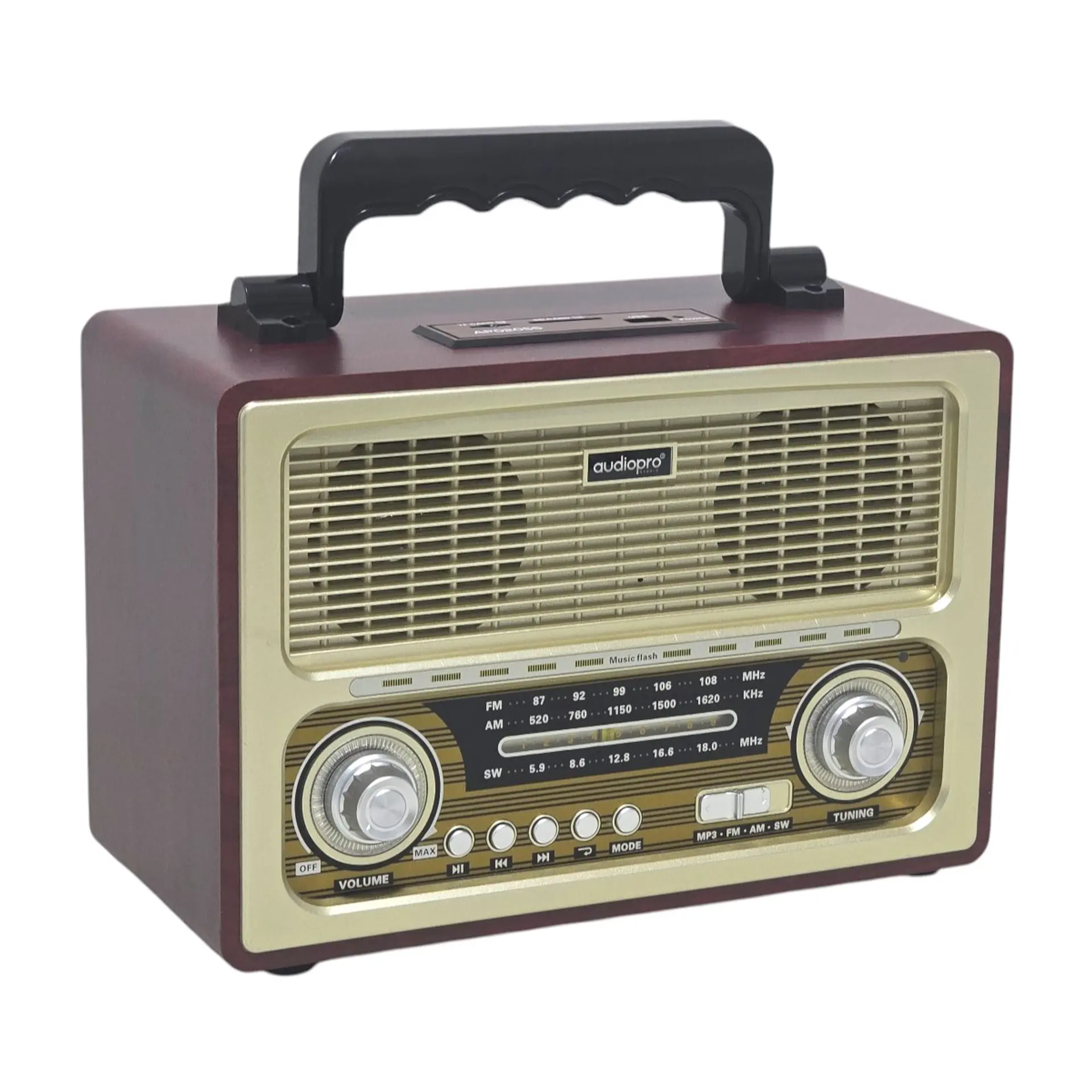 Radio Retro BT Vintage Audiopro Portátil AP02055 1
