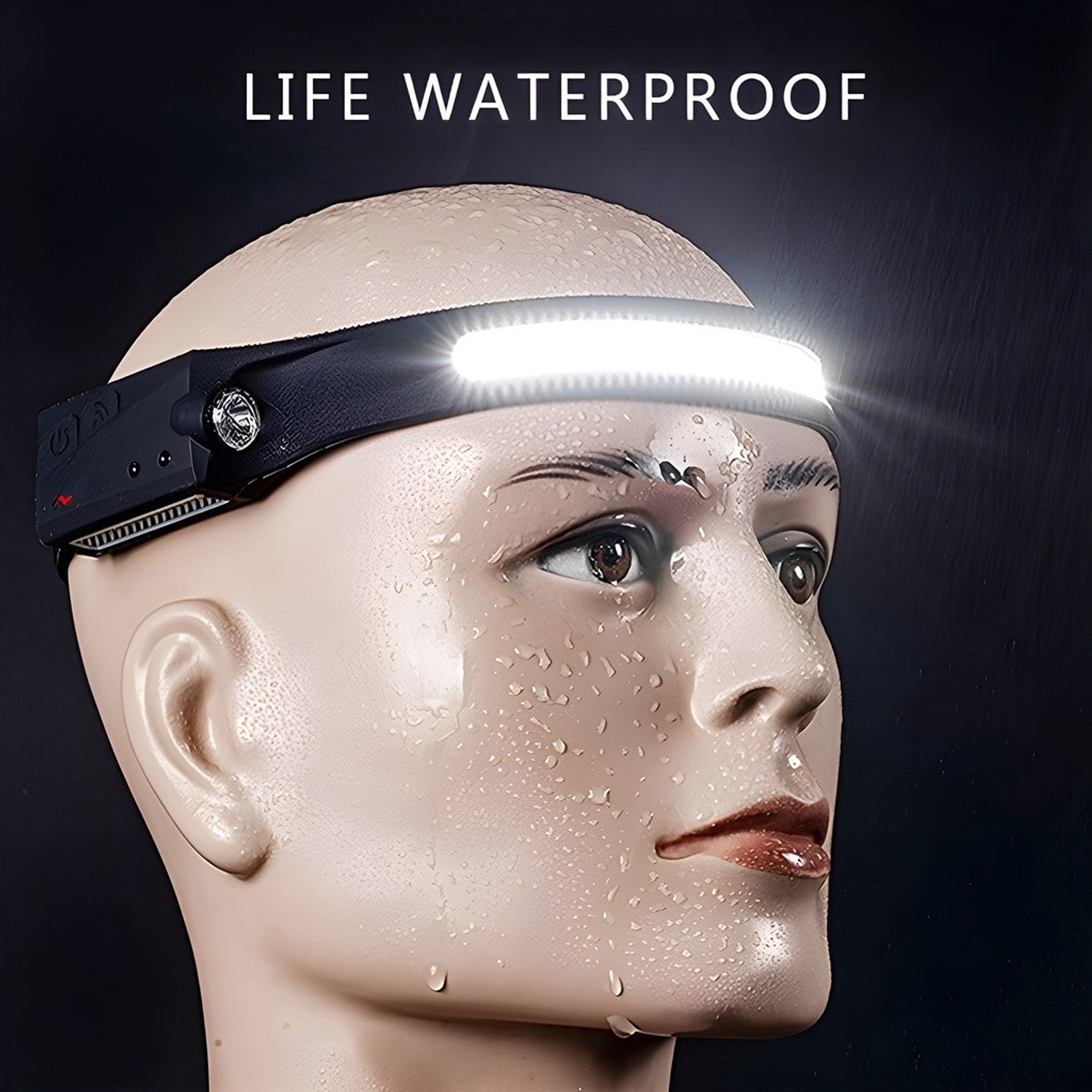 Linterna Cintillo Banda LED COB+XPE Recargable con Sensor YT200 2