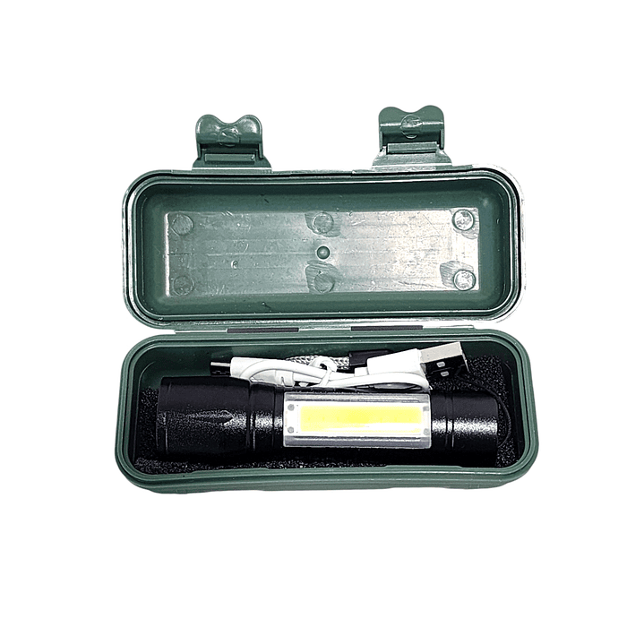 Linterna Led Recargable  Zoom COB + XPE PM401 5