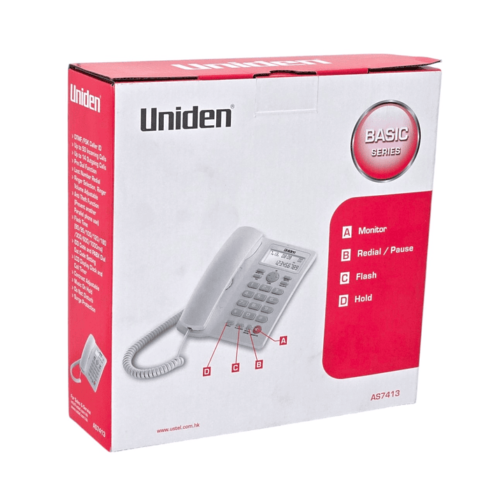 Teléfono Fijo Sobremesa Uniden AS7413 Blanco 5