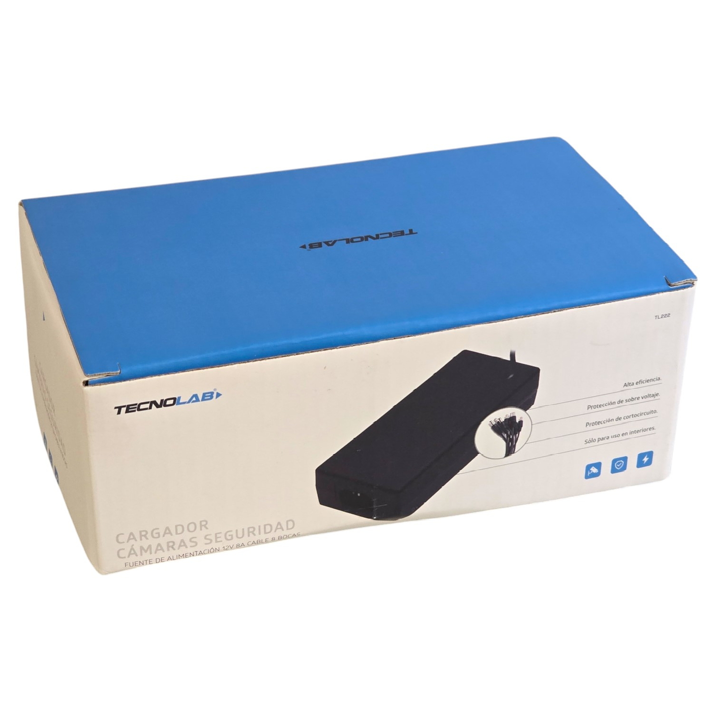 Fuente Poder Camara Seguridad 12v 8a Tecnolab TL222 8 Cables 5