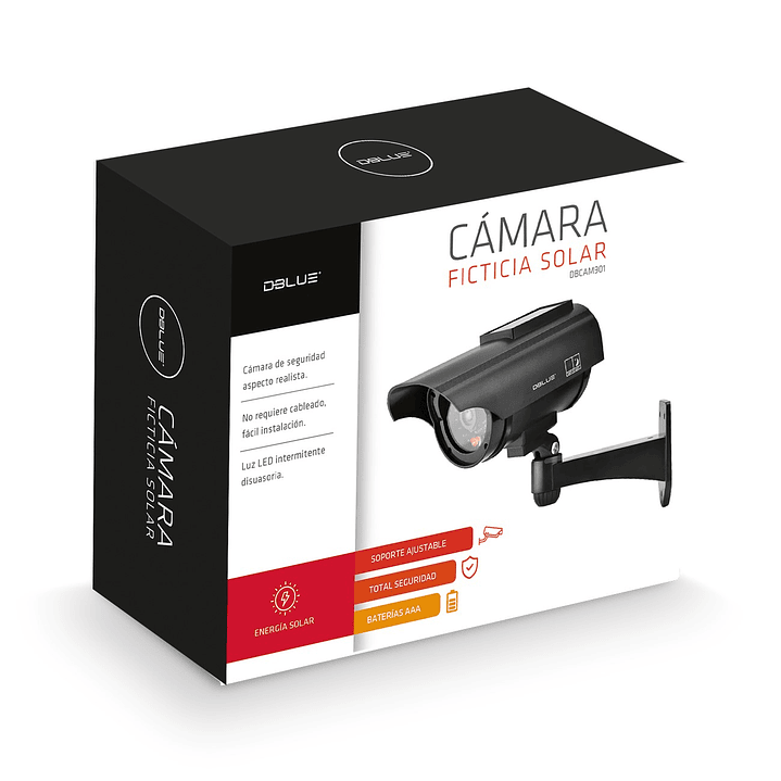 Cámara de Seguridad Ficticia Solar Dblue DBCAM901 2