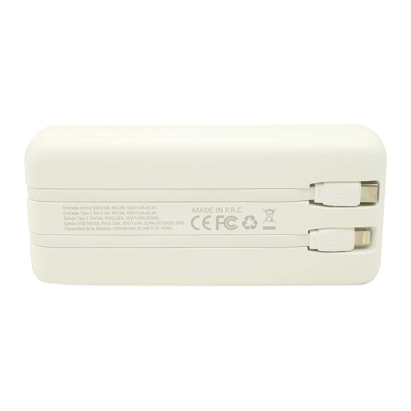 Batería Portátil Powerbank 20.000 Tecnolab TL547W 2