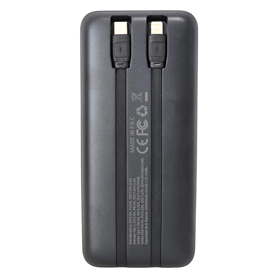 Batería Portátil Powerbank 20.000 Tecnolab TL547BK 4