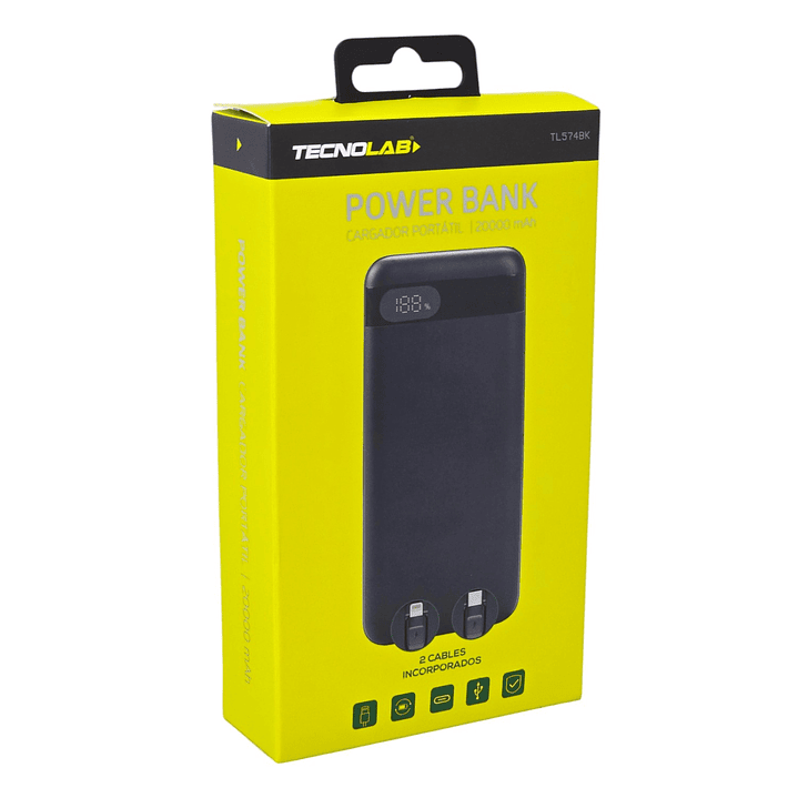 Batería Portátil Powerbank 20.000 Tecnolab TL547BK 7